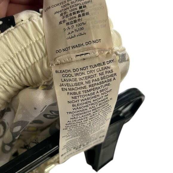 NWT Tory Burch Ivory Pisces Dream Printed Silk Pull On Pants Womens 12 - Picture 10 of 10